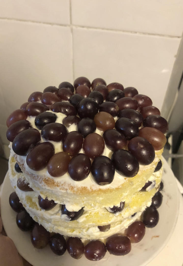 【零失败】不会裱花没关系的水果裸蛋糕 芒果裸蛋糕 完美戚风胚