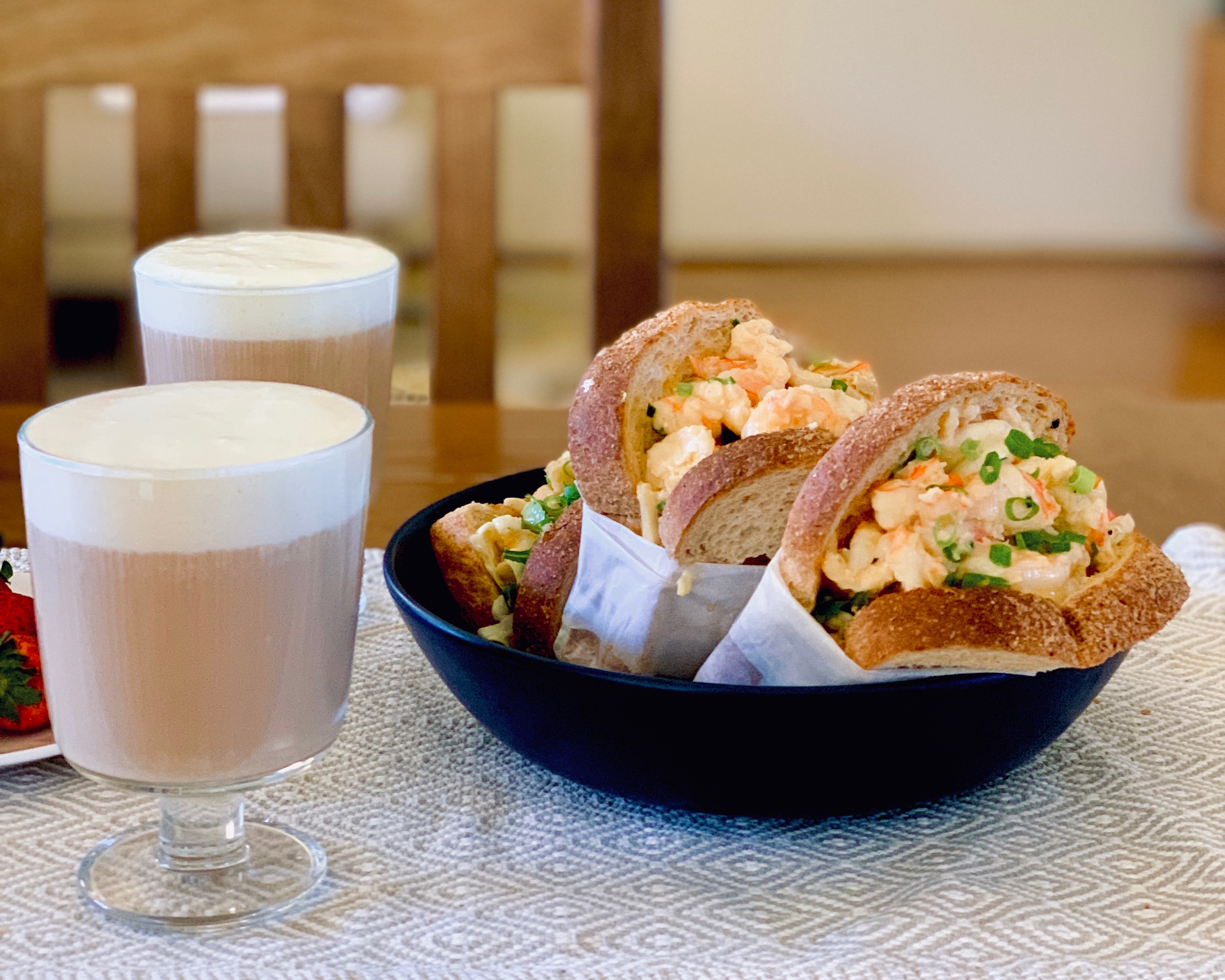 鲜虾口袋三明治·Shrimp Sandwich的做法