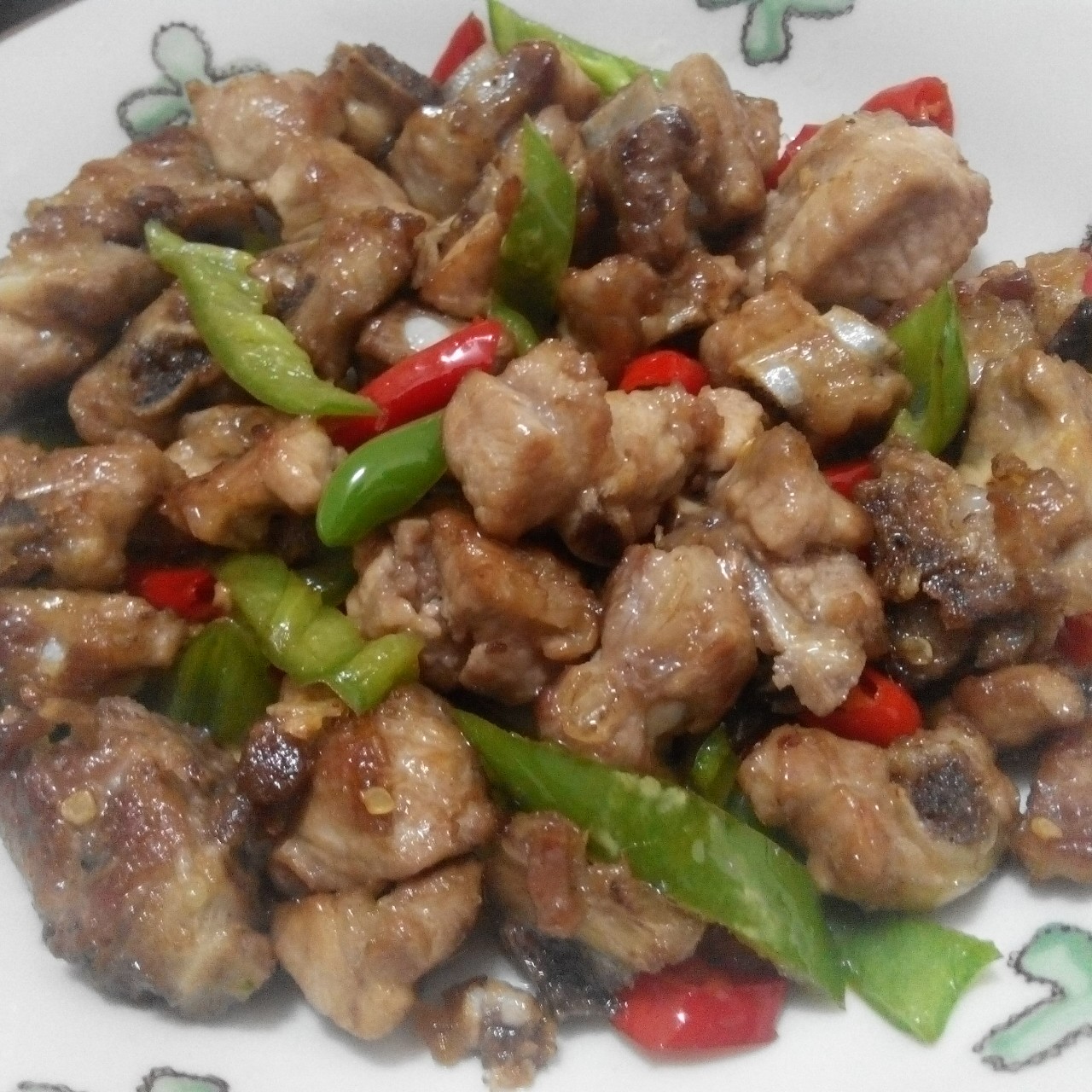 双椒煎排骨