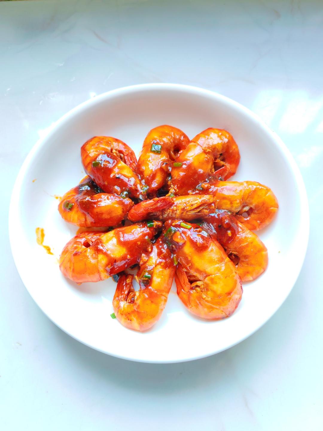 红烧茄汁罗氏虾