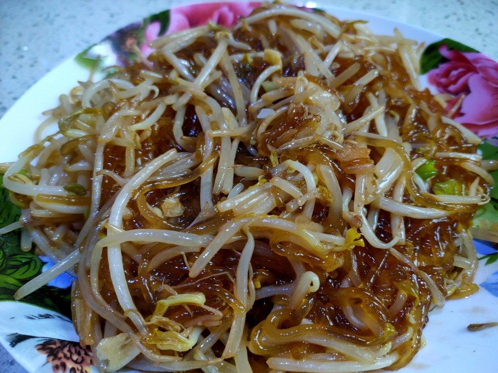 豆芽炒粉丝