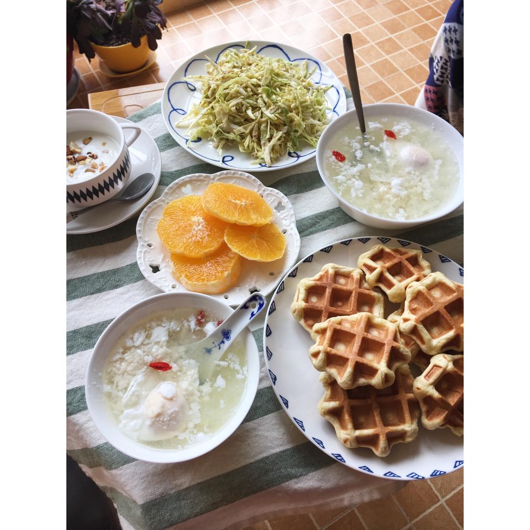 无油低糖华夫饼的各种变身