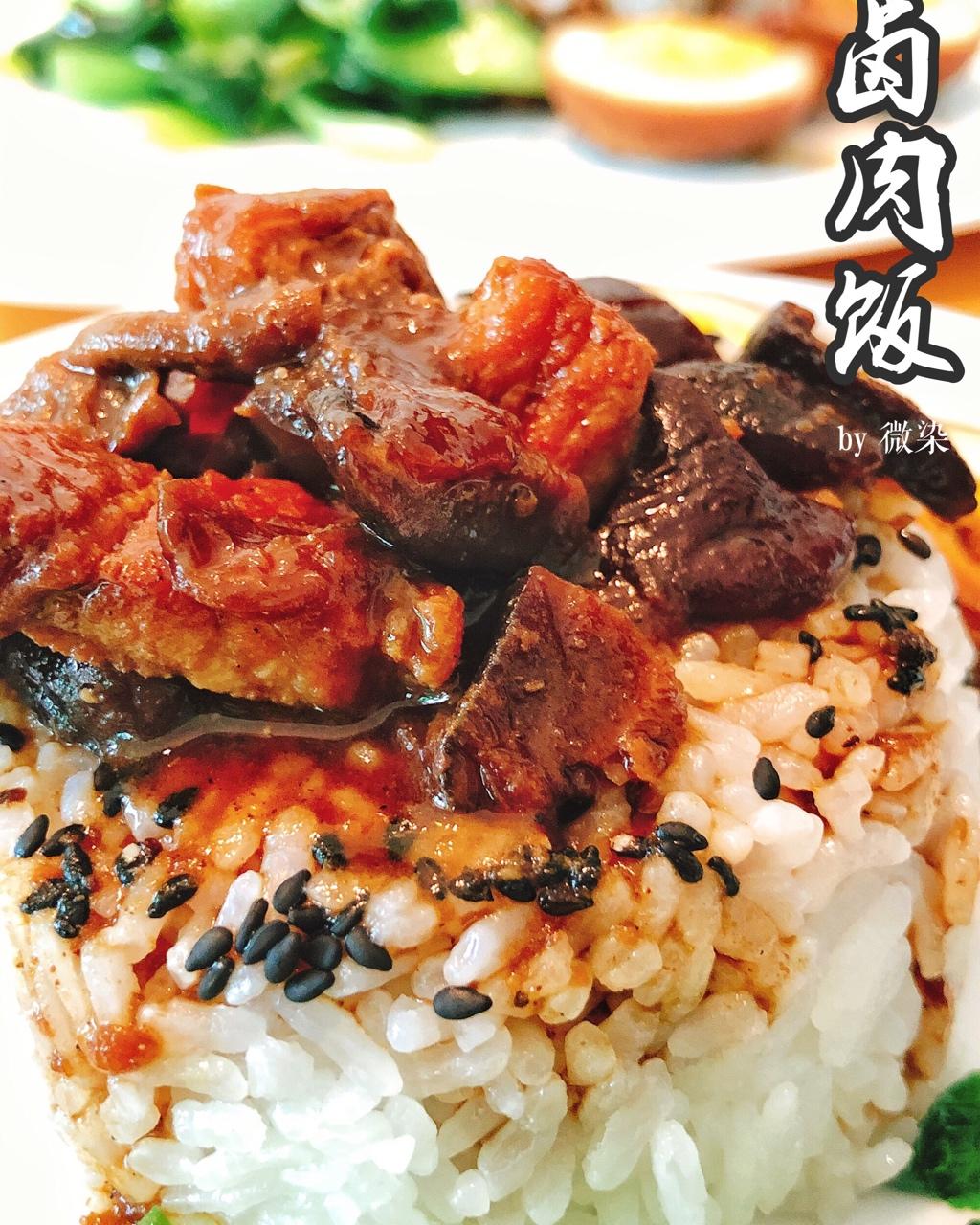 刘微染做的洋葱酥卤肉饭