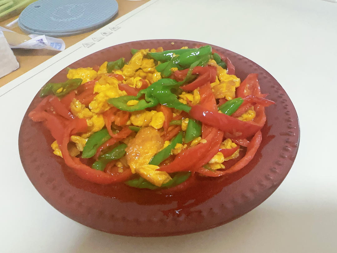 辣椒炒鸡蛋-不糊且颜色鲜艳版