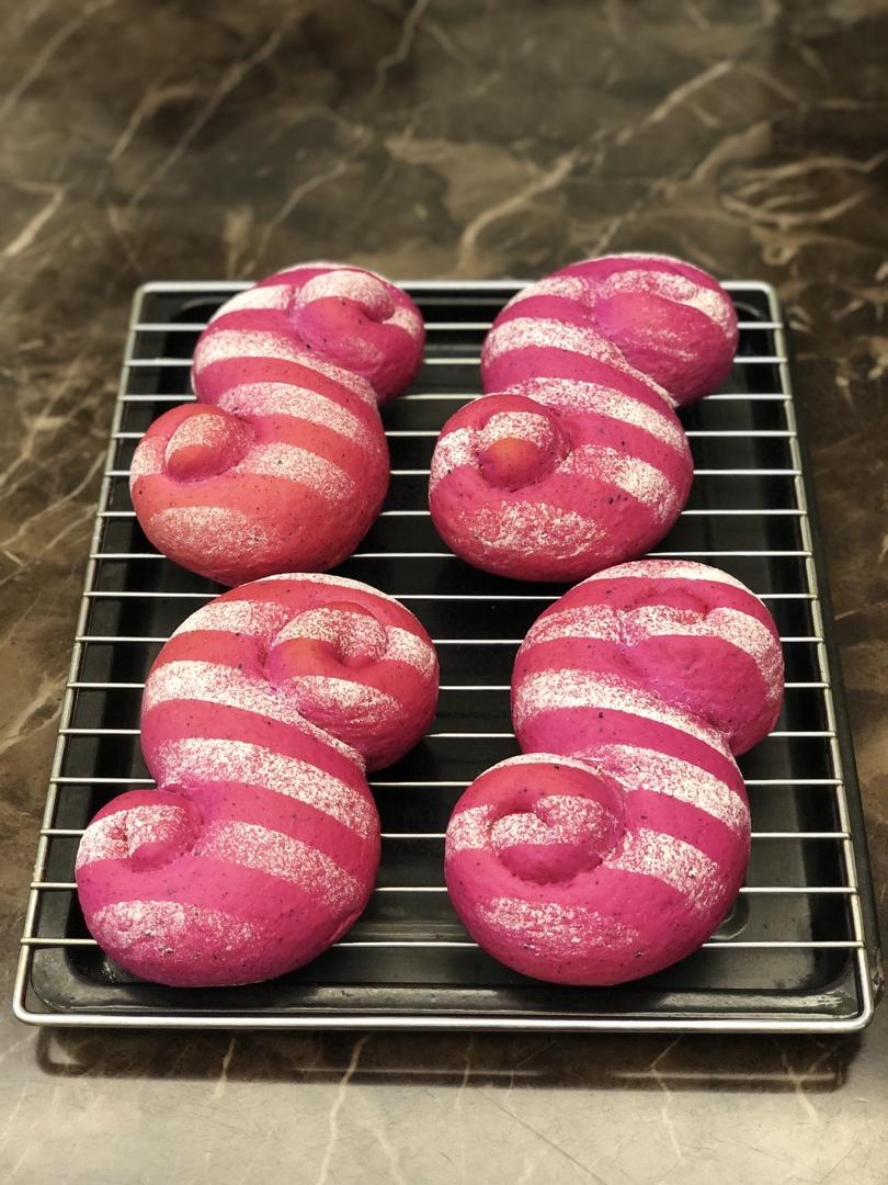 芝士火龙果面包（无色素）