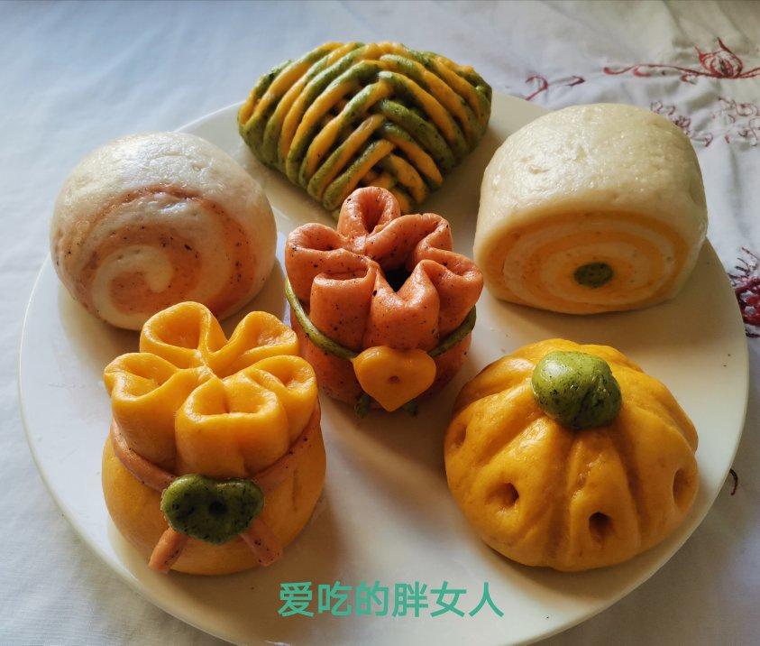 花儿馒头9              花式豆沙包A