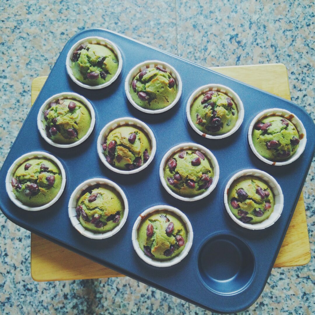 抹茶红豆玛芬