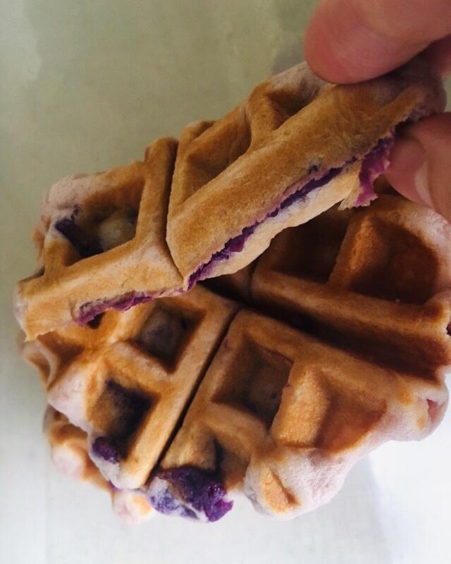紫薯香芋华夫饼