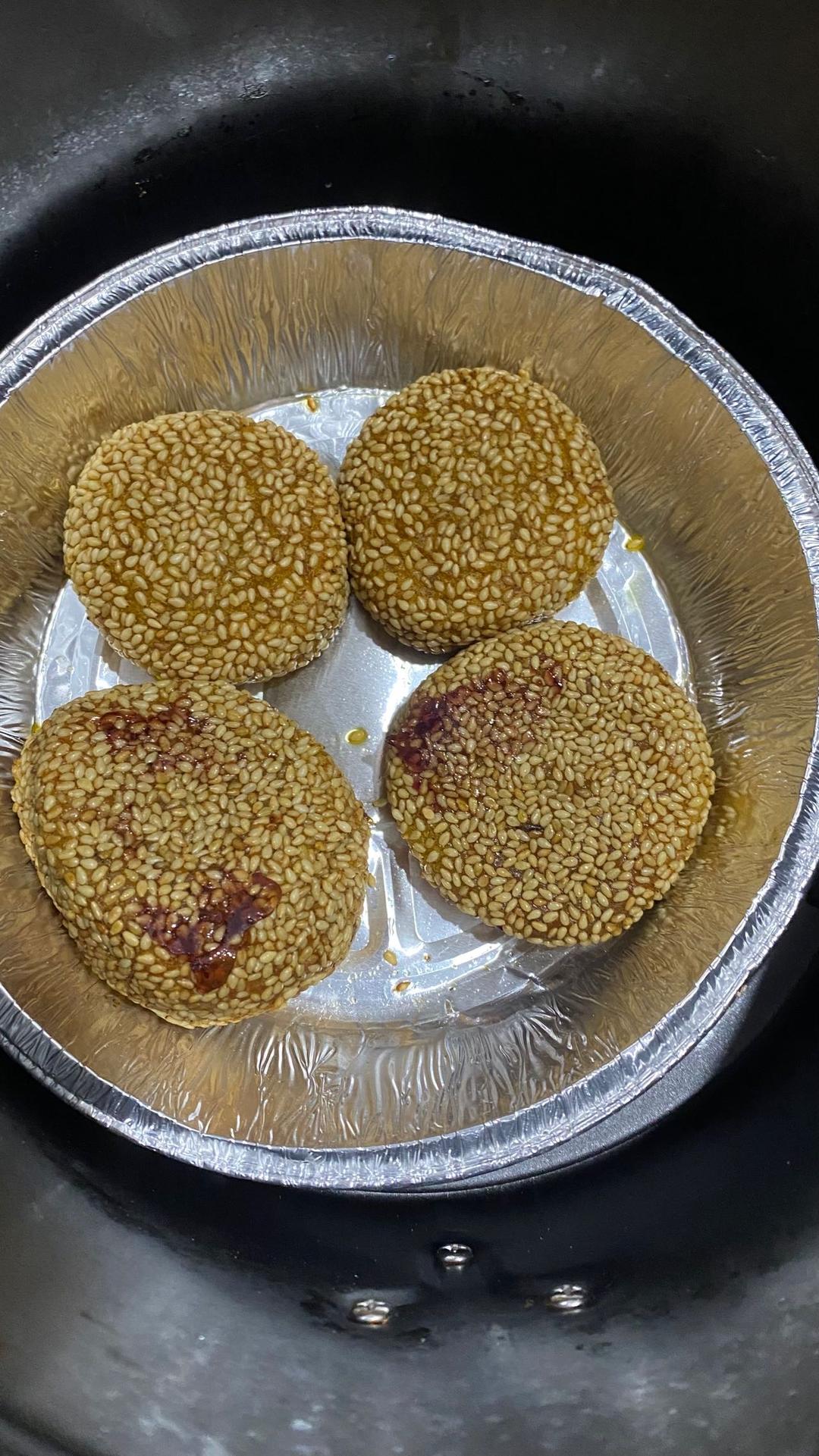 糯叽叽的秋冬甜品南瓜麻球（麻团），无需油炸也能外皮酥脆香甜软糯