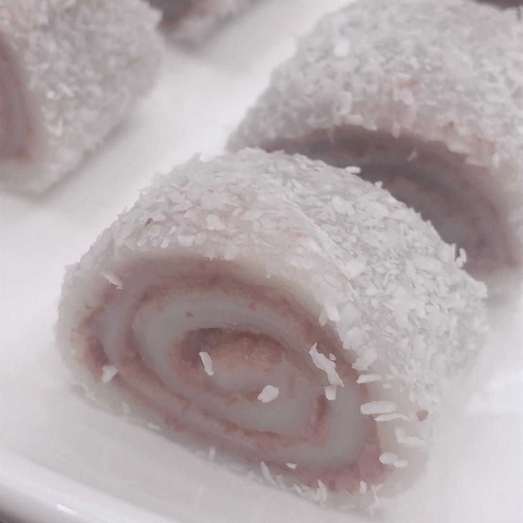 零失败！巨好吃的椰蓉豆沙糯米卷！