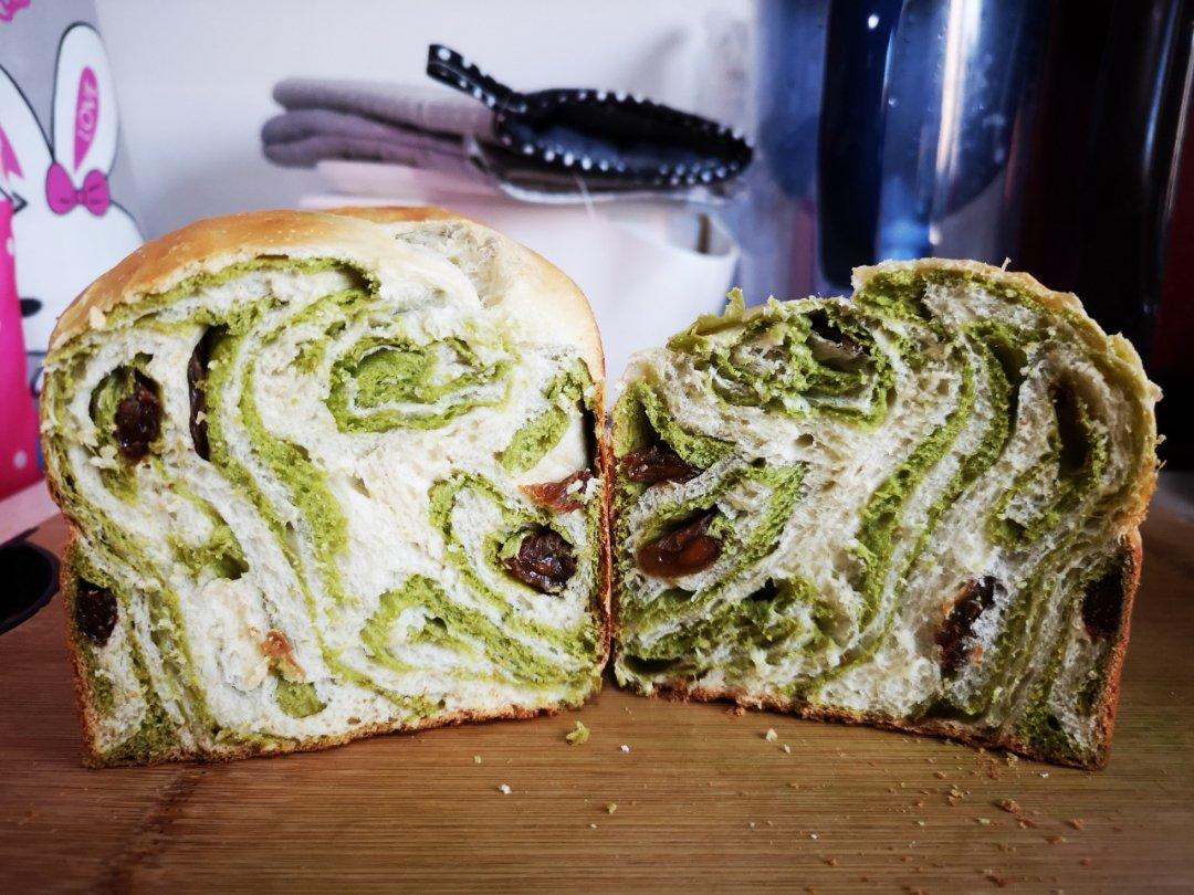 抹茶蜜豆牛奶吐司