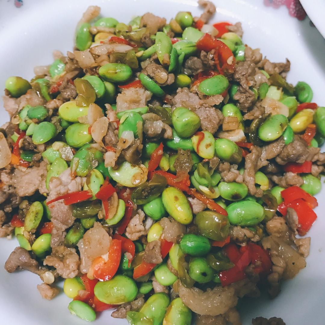 青豆炒肉