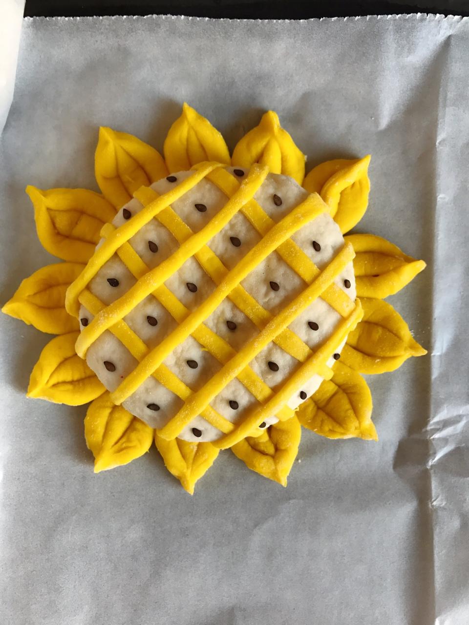 向日葵豆沙面包