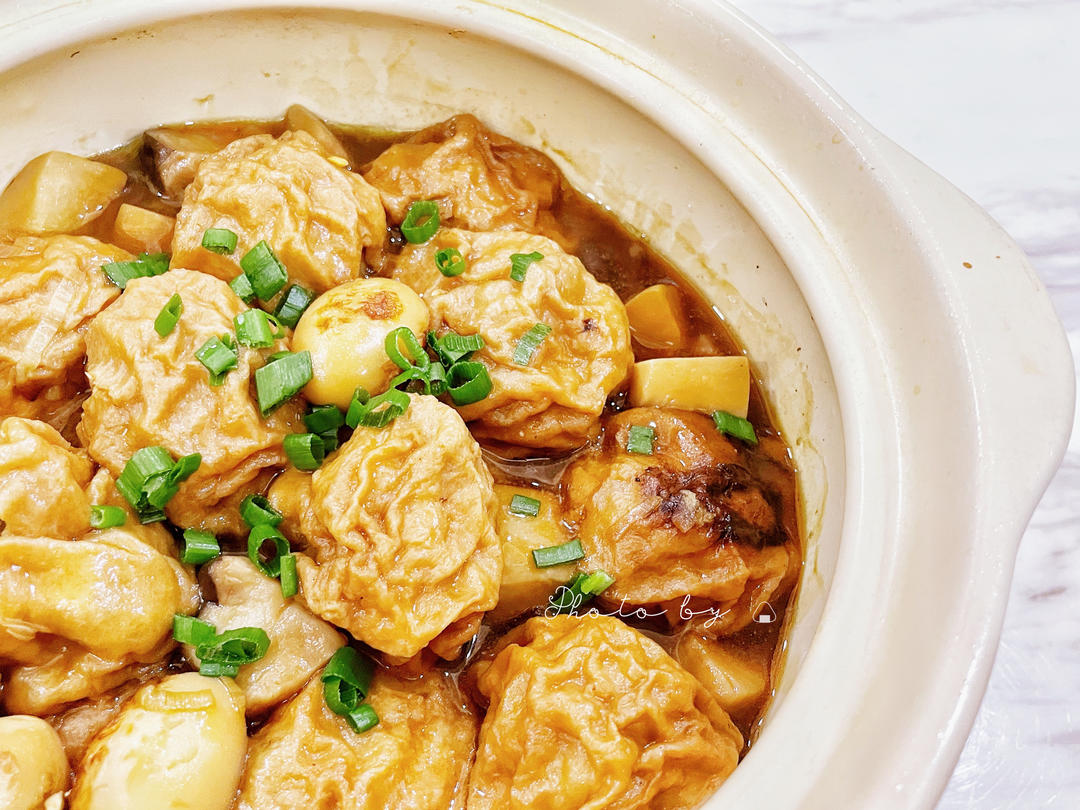 红烧油面筋塞肉