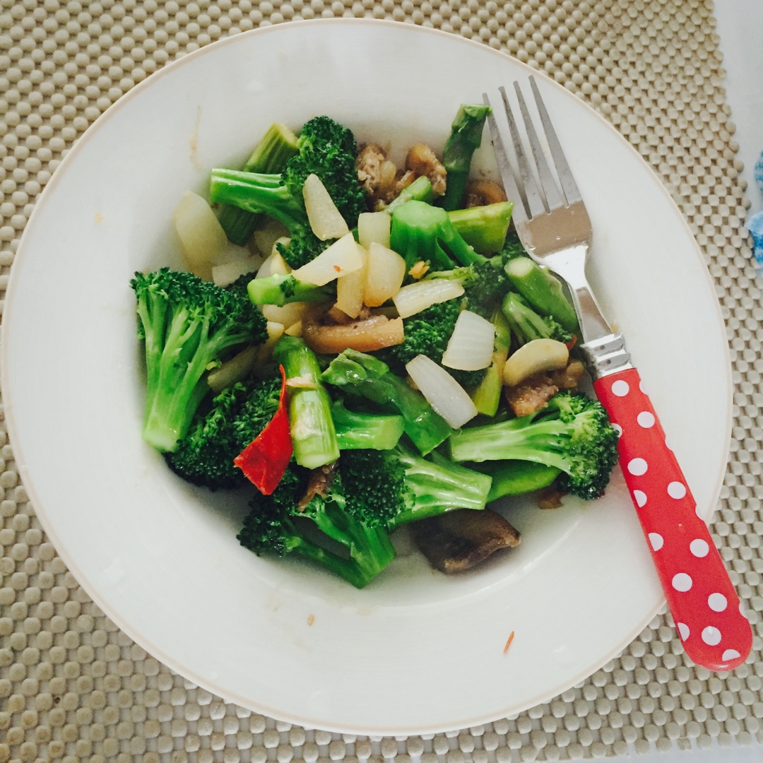 菜花炒肉片
