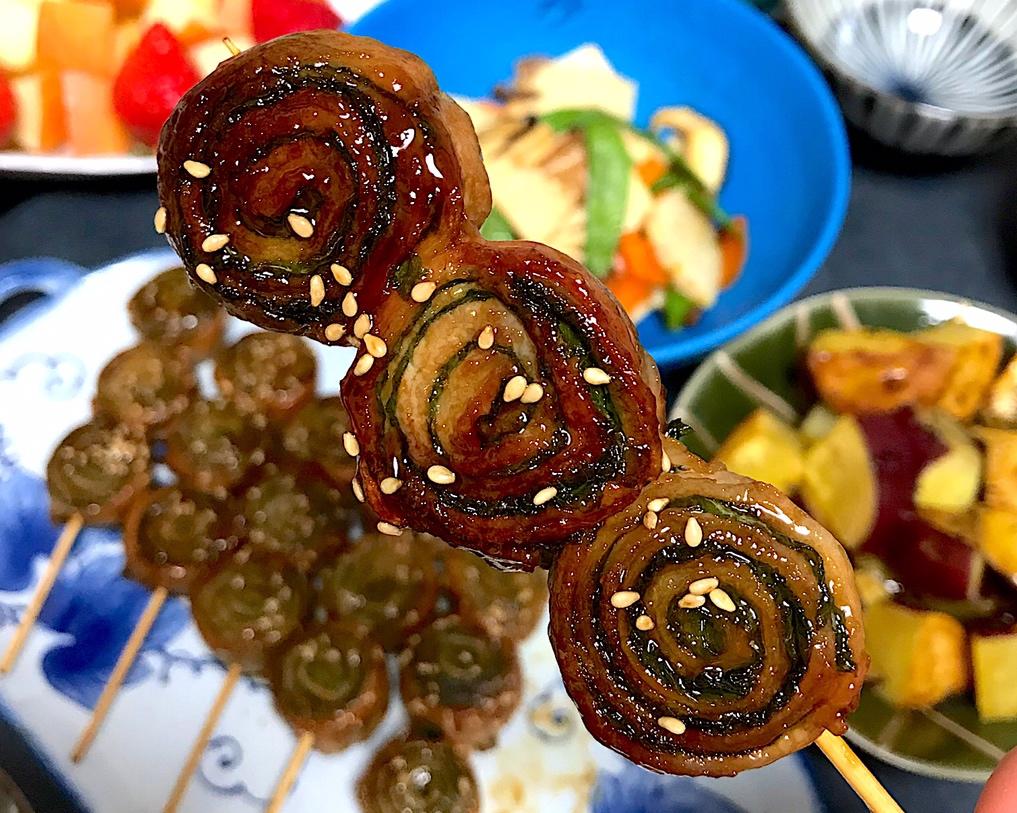 日式居酒屋风肉卷紫苏串的做法