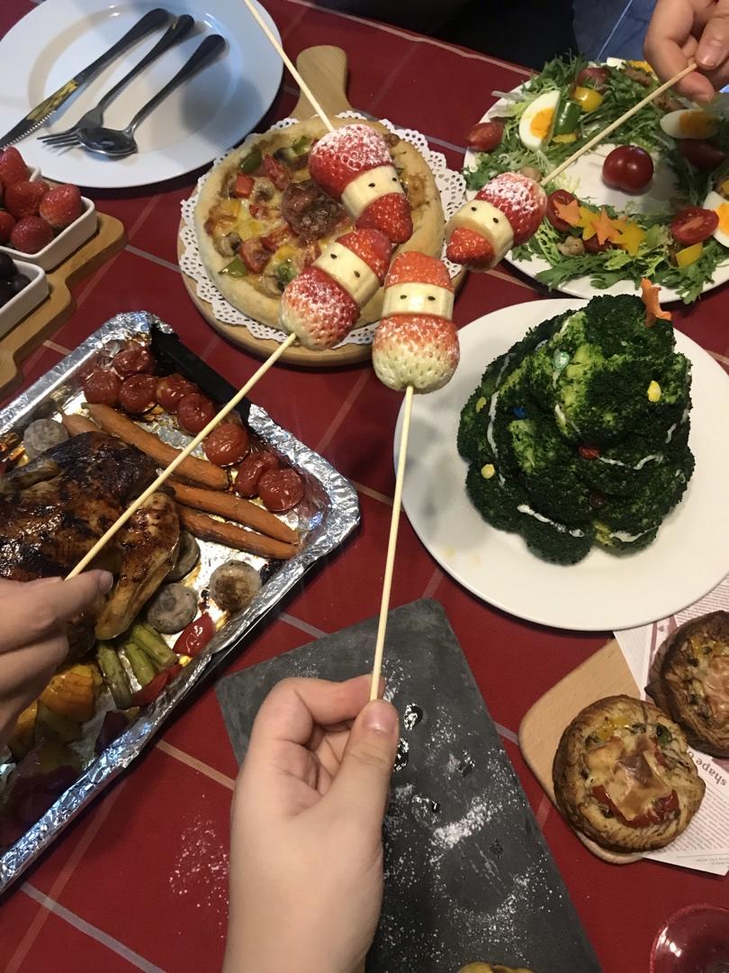 圣诞草莓雪人挞