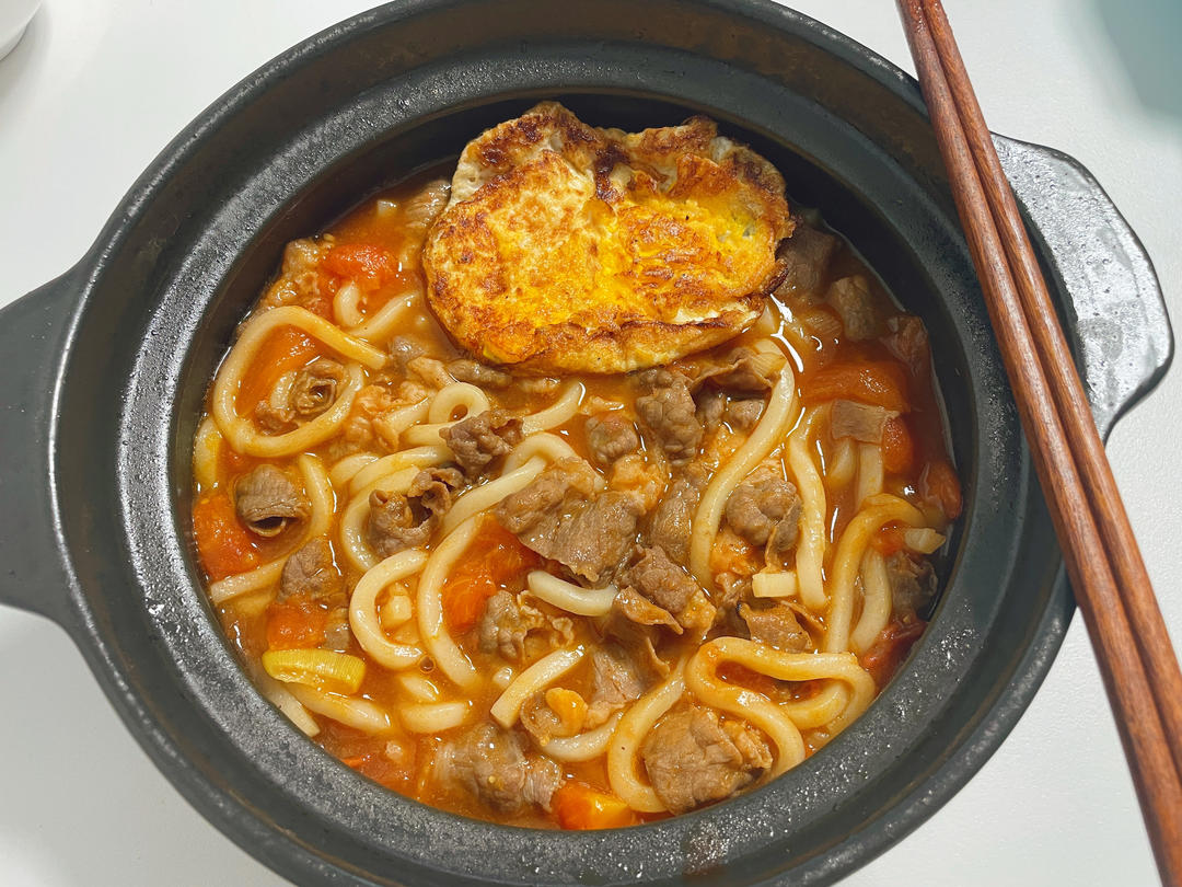 番茄肥牛乌冬面