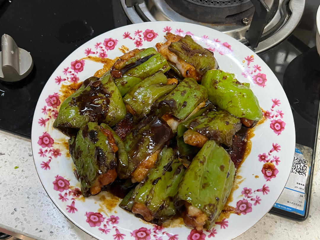 年夜菜不可少的青椒酿虾滑！杠杠的好吃