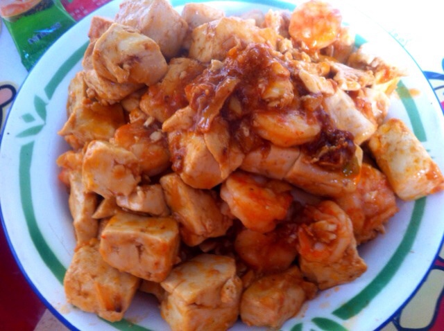 茄汁虾仁豆腐