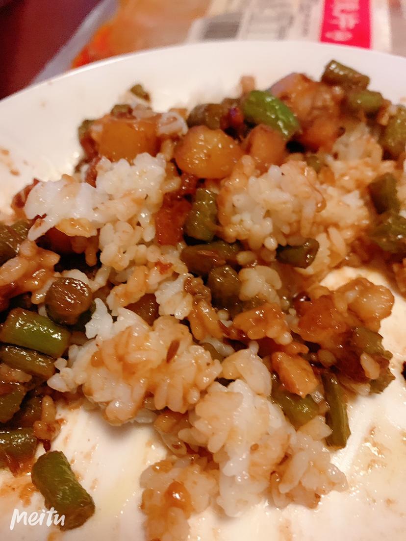 简单芸豆土豆孜然盖饭