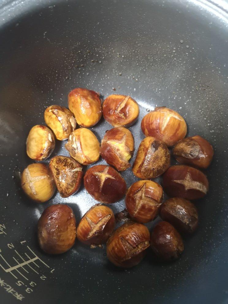 超快手电饭锅烤栗子