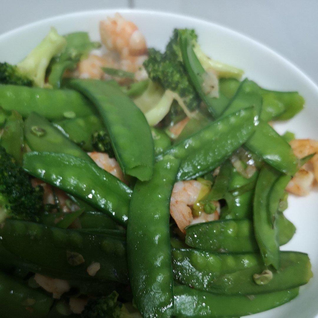 荷兰豆炒虾仁