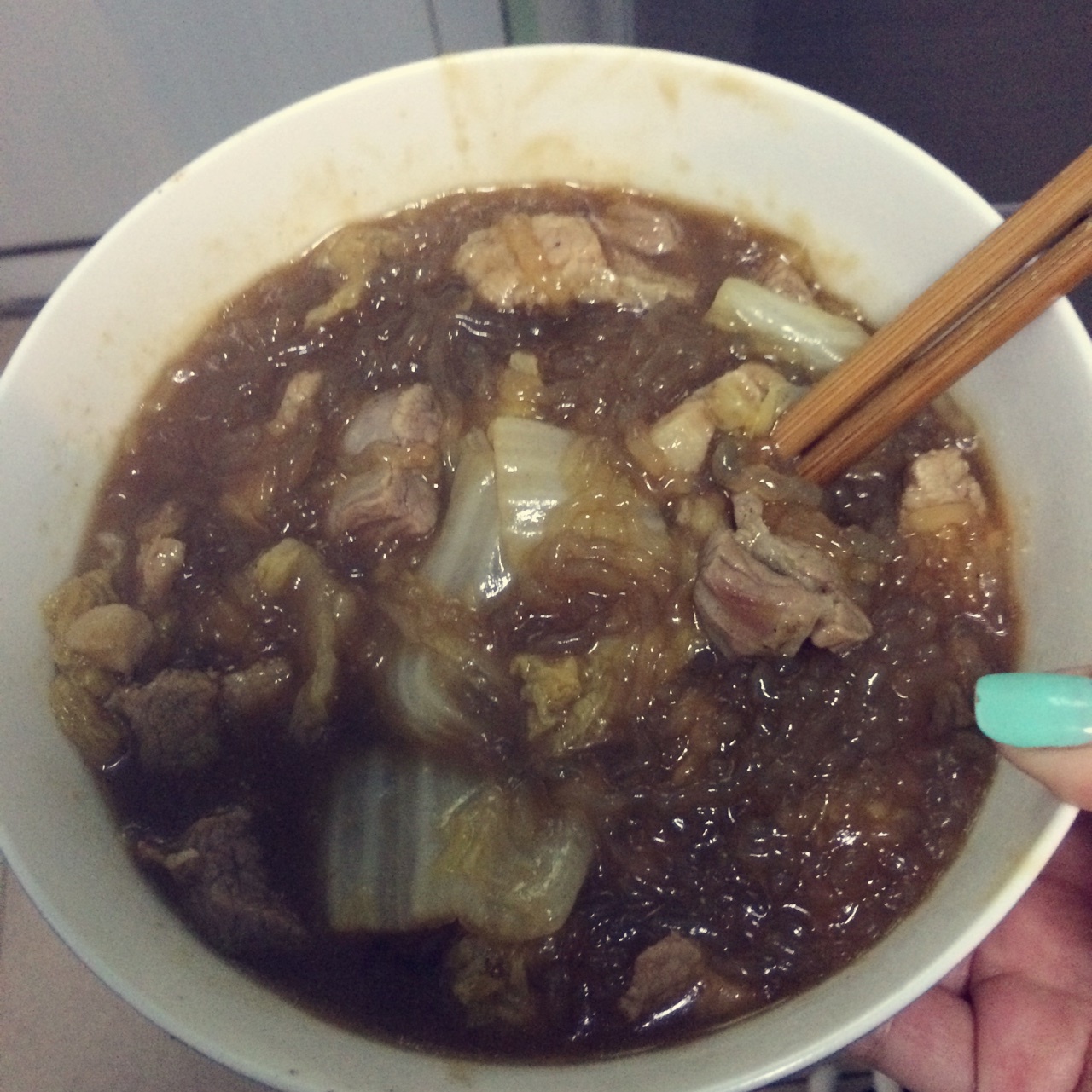 猪肉白菜炖粉条