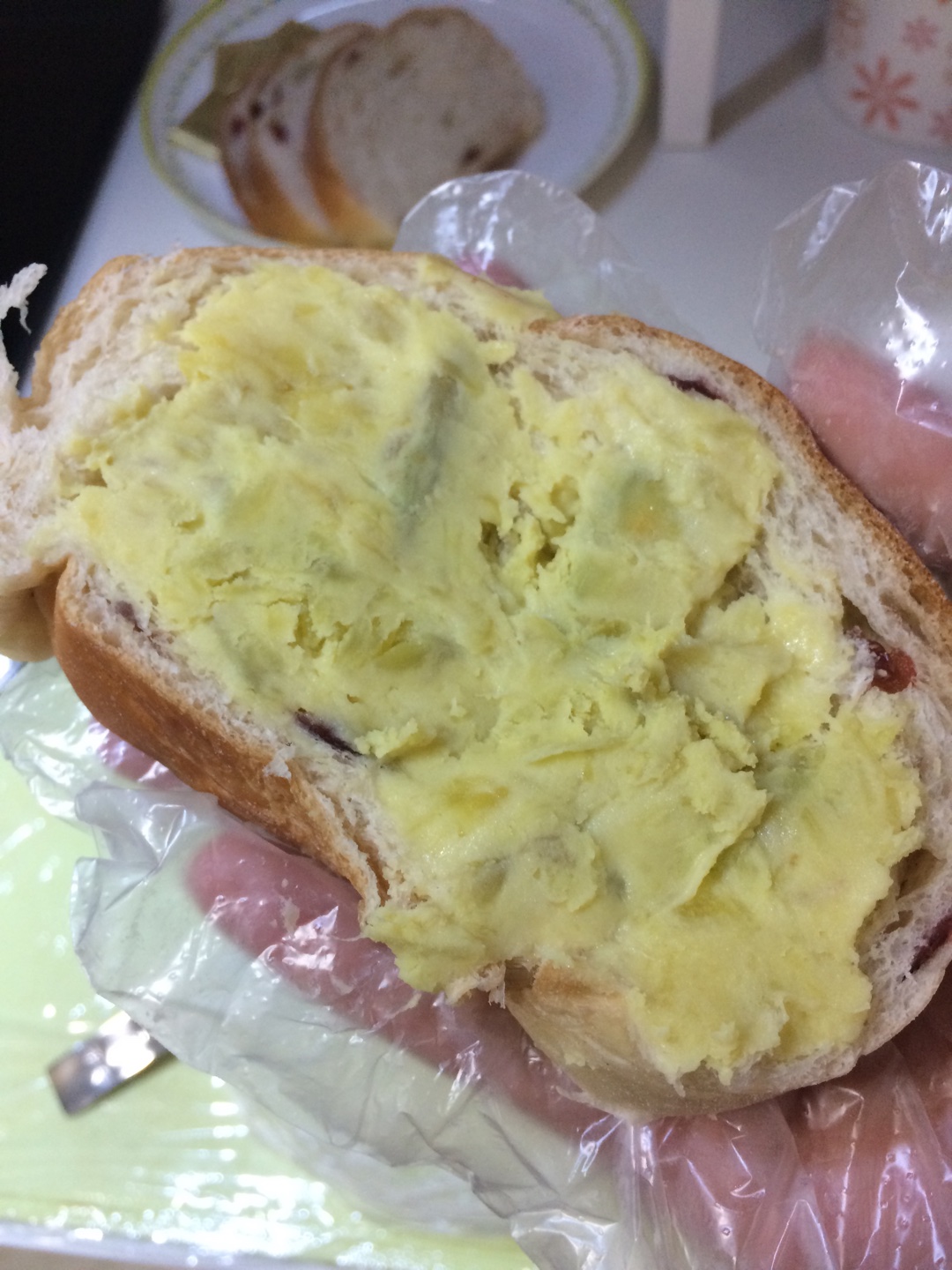 番薯奶酪栗子面包（快速早餐）的做法 步骤2