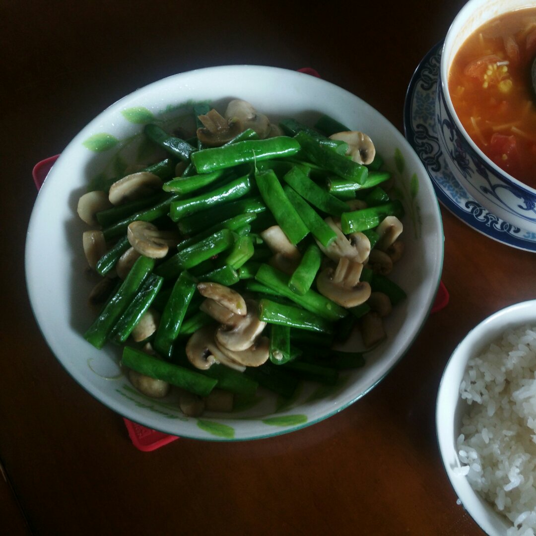 【健康三餐】椒盐蘑菇四季豆