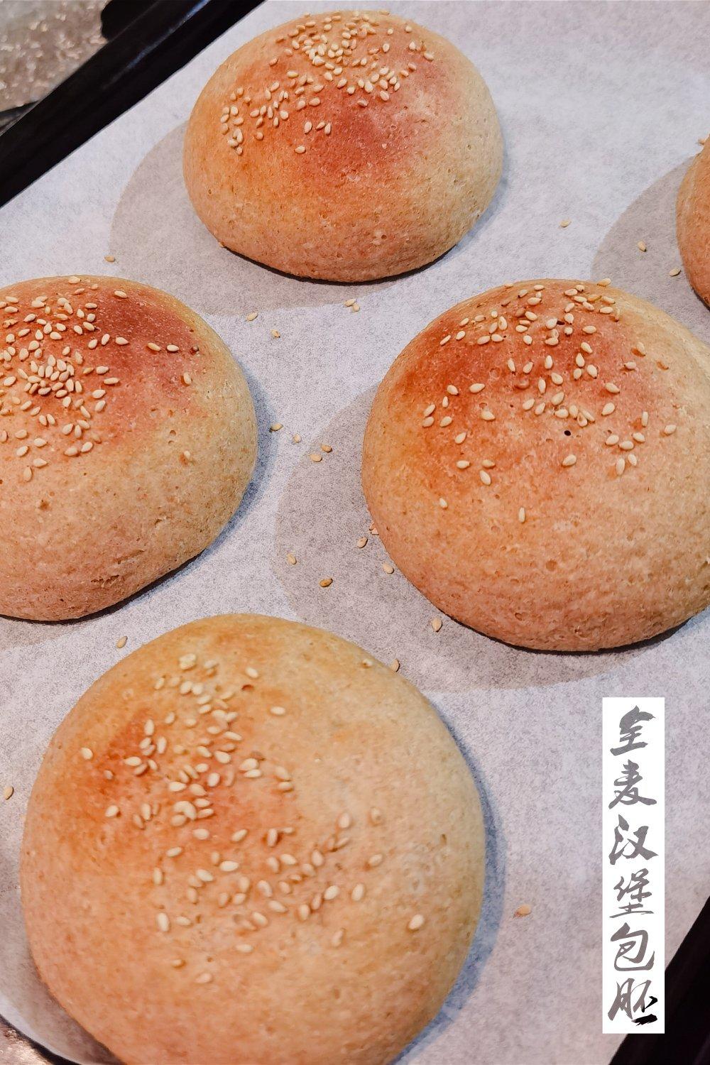 蜂蜜燕麦全麦汉堡胚 100%纯全麦