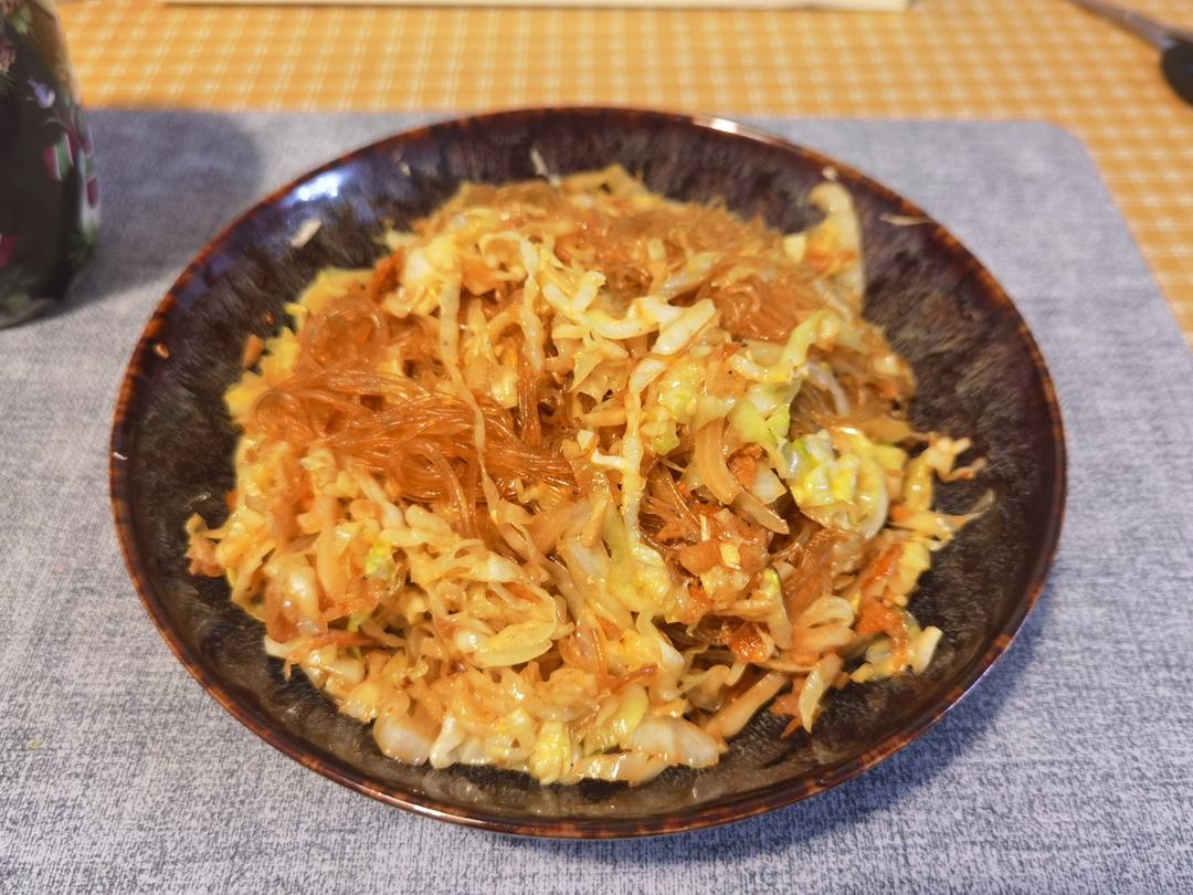 肉末包菜粉丝煲