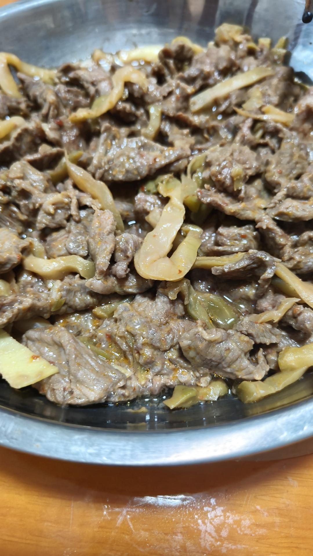 速蒸可口入味榨菜牛肉