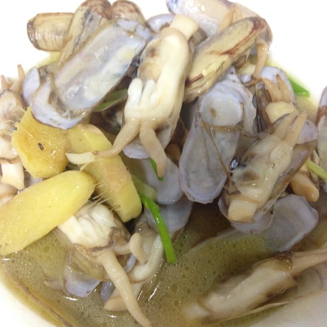 葱姜炒蛏子