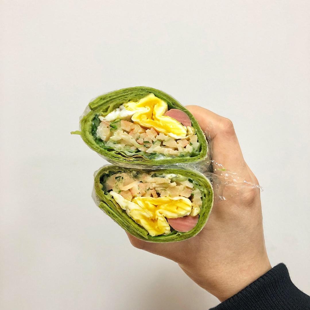 菠菜煎饼 蔬菜饼 卷饼