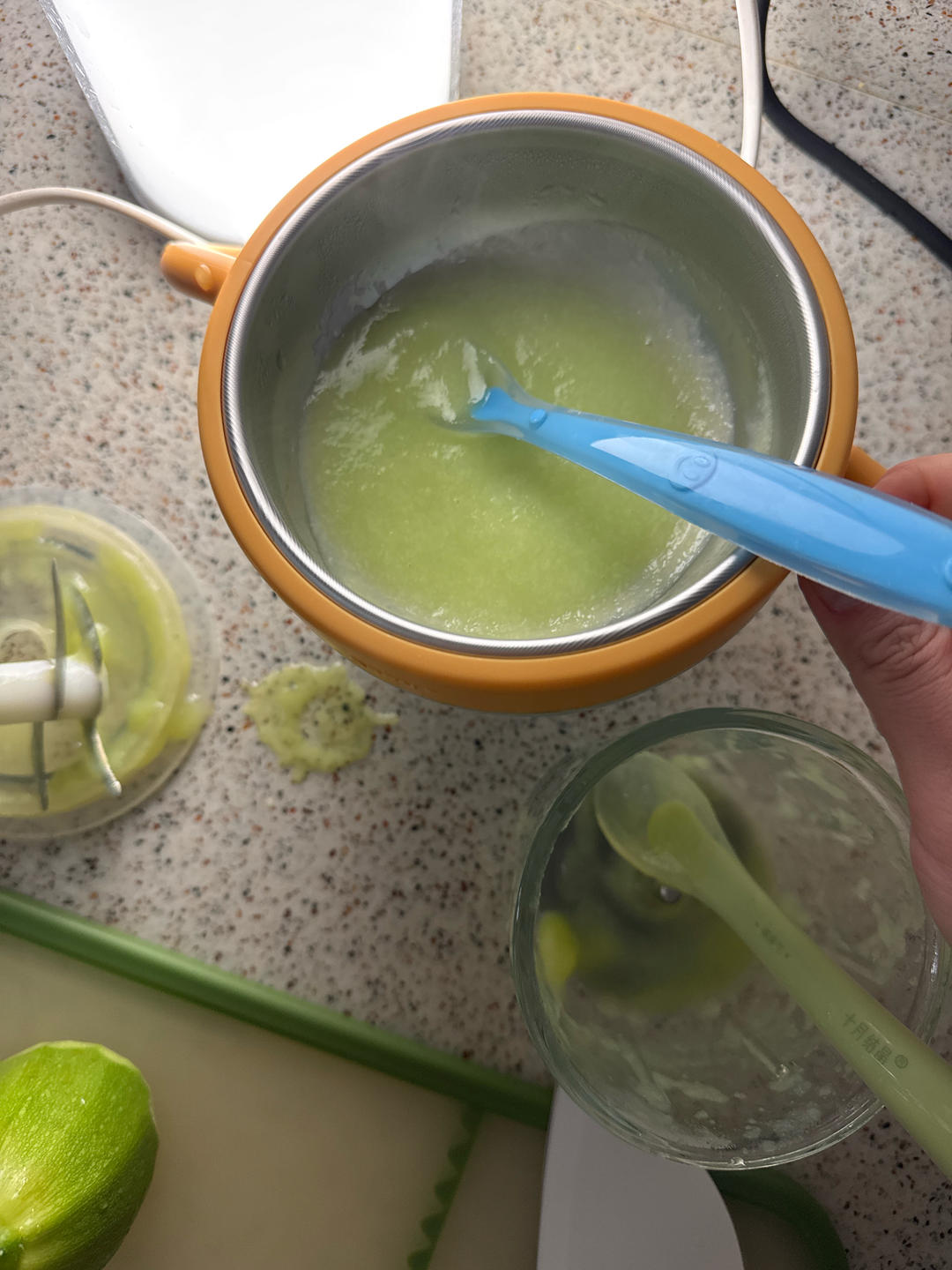宝宝辅食—西葫芦泥米糊制作