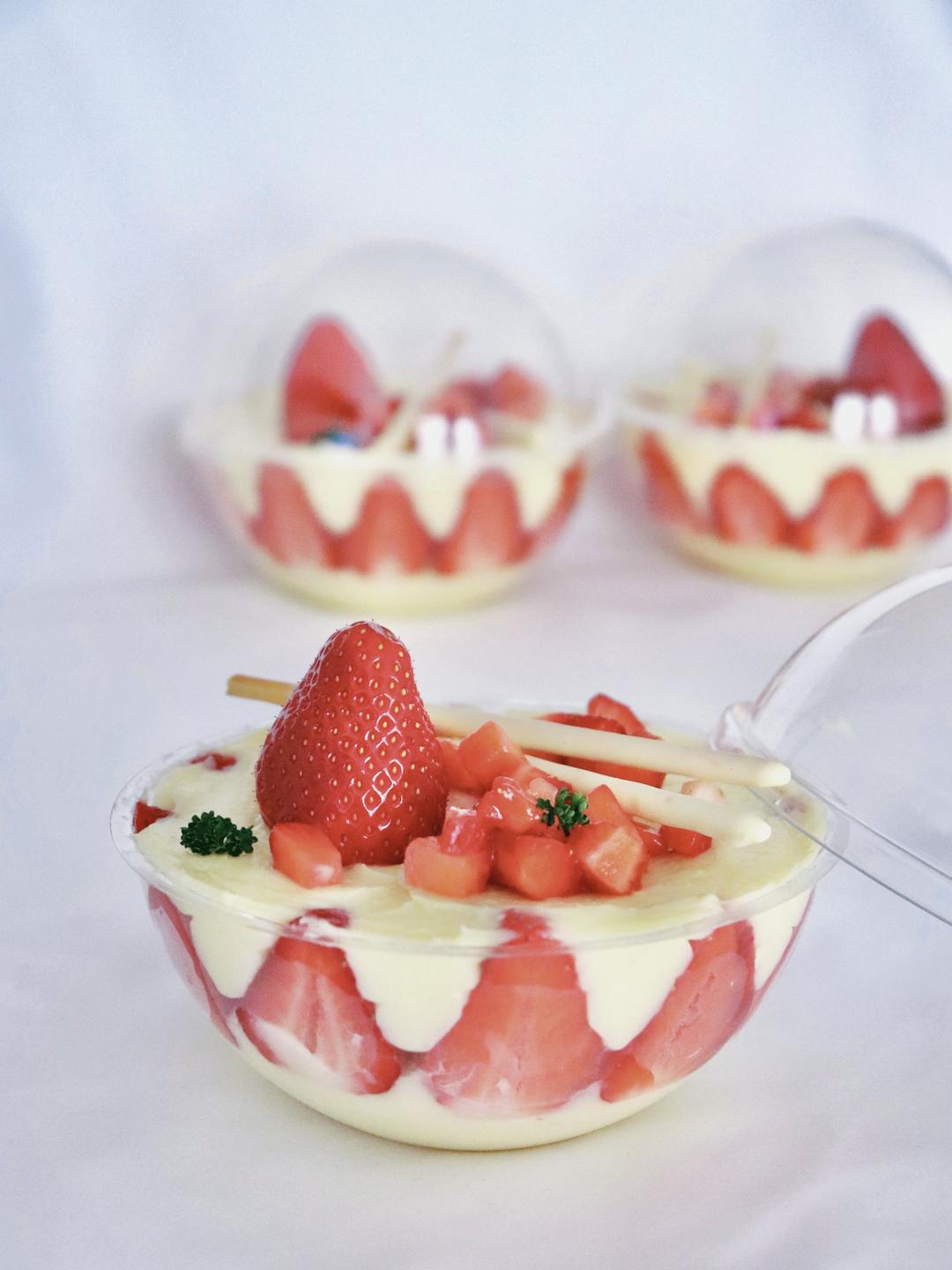 法式草莓抱抱杯|低糖低脂|穆斯林奶油