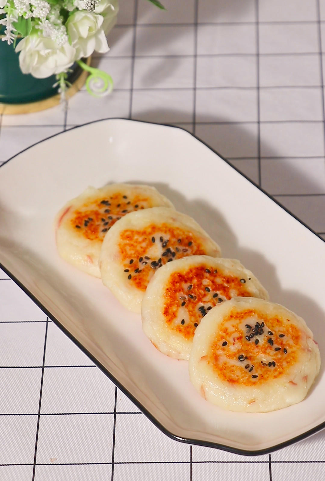 哄娃小零食|山药苹果饼