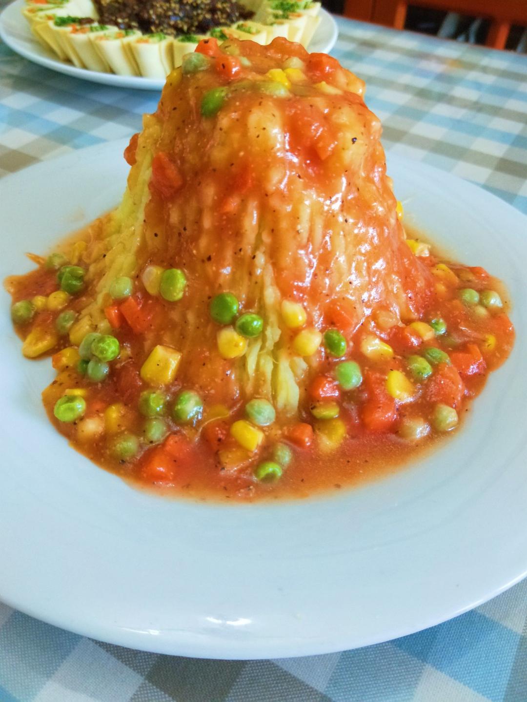 手机用户73848ir5做的好吃到没朋友黄磊老师同款火山土豆泥