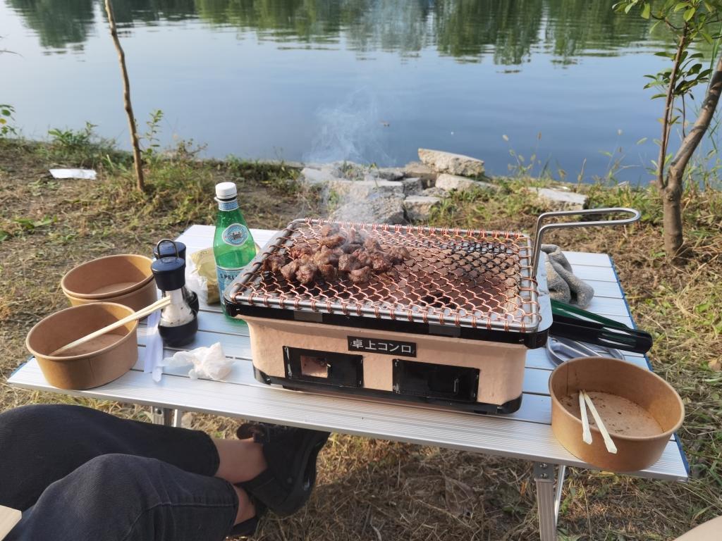 自驾 户外 牛肉烧烤