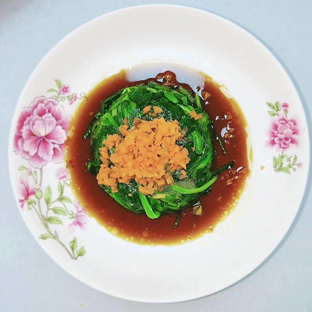 凉拌金针菇波菜