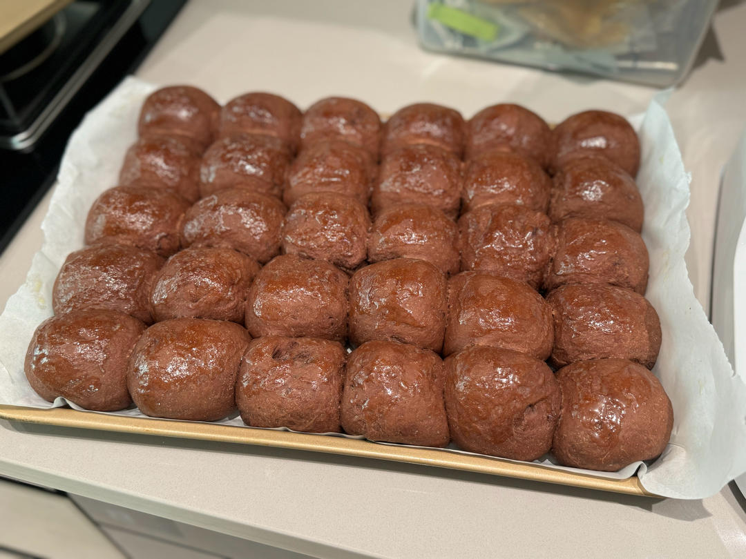 双重巧克力爆浆小餐包