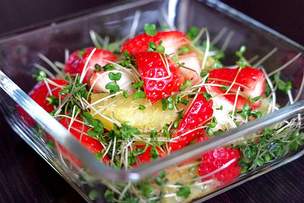 水果拌西兰花芽