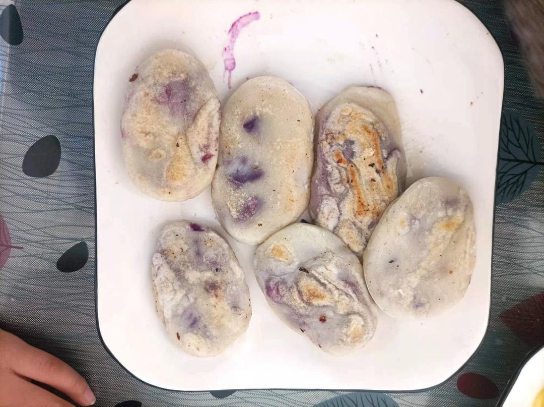 奶香脆皮紫薯饼