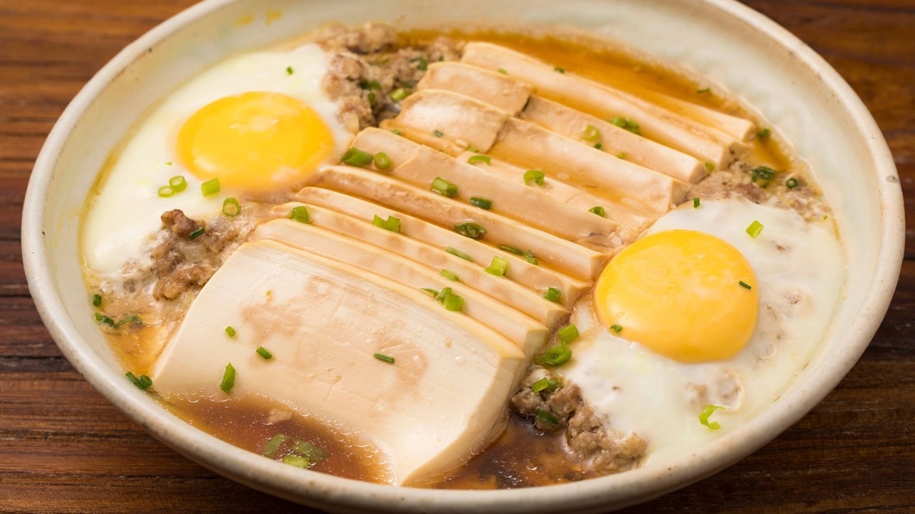【豆腐肉糜抱蛋】肉饼蒸蛋的豪华做法，零难度！