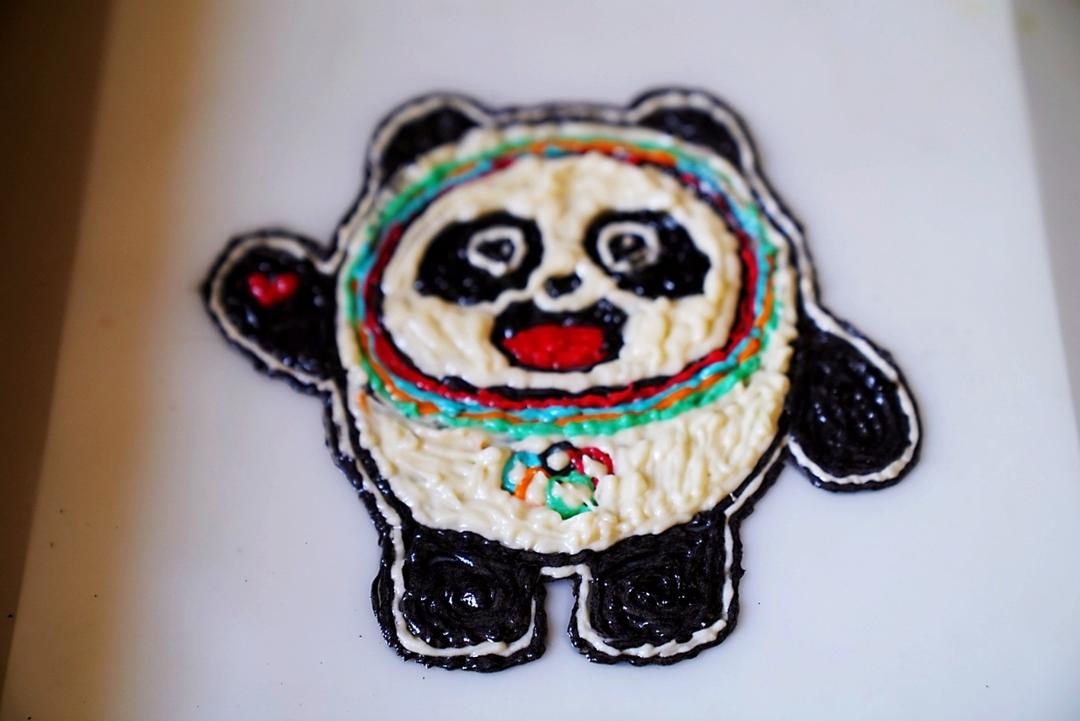 细腻零消泡彩绘蛋糕卷图案面糊制作方法