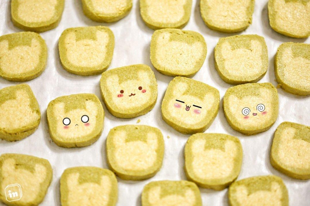 抹茶兔兔曲奇（比熊猫简单！超详细实物图+超良心手绘图）