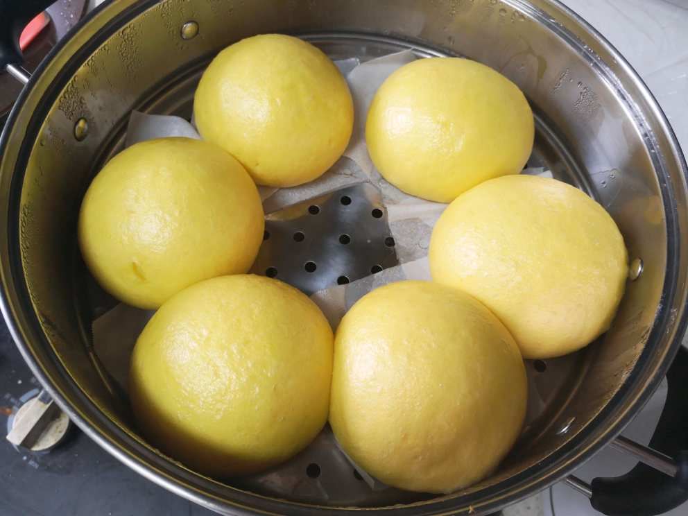 椰香南瓜馒头—一次发酵