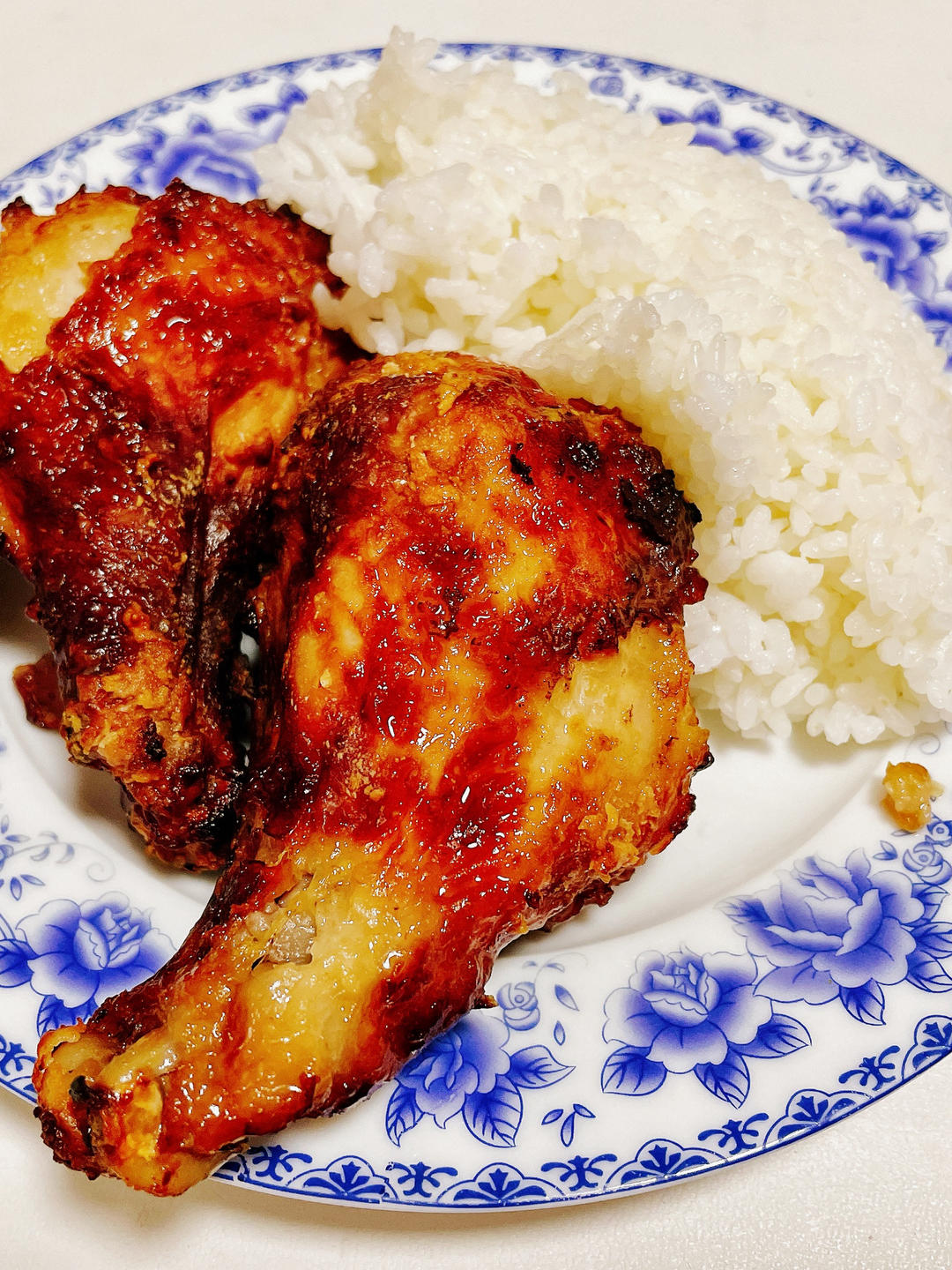 不用一滴油又鲜嫩多汁表皮酥脆的空气炸锅炸鸡腿🍗