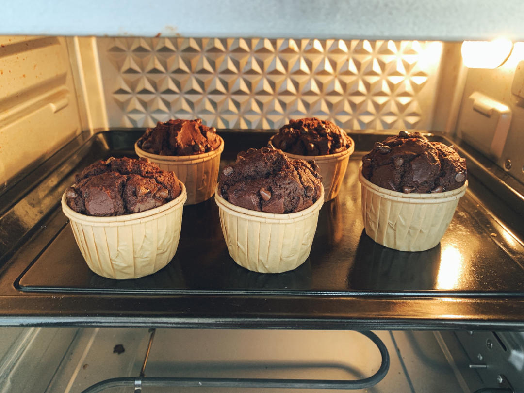 在家做巧克力蘑菇头麦芬蛋糕🍫